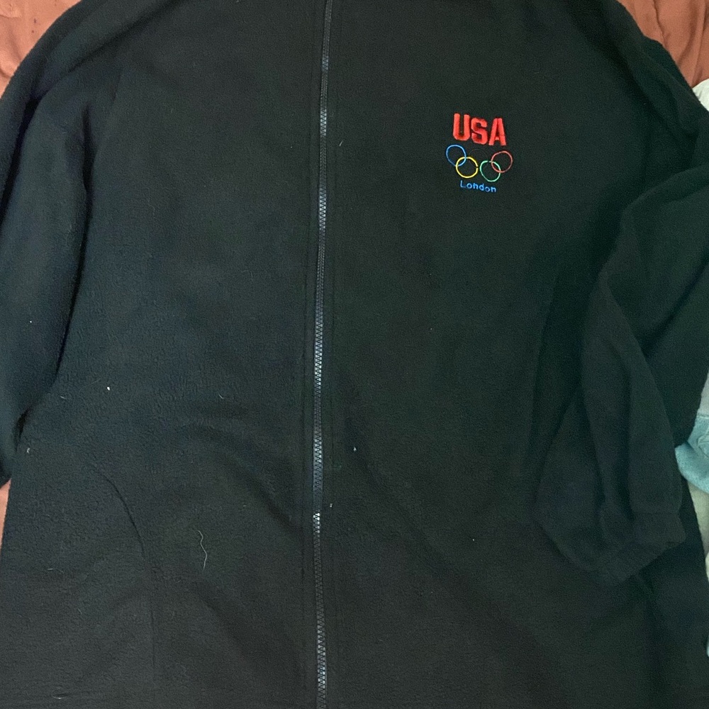 Black USA London Fleece Jacket